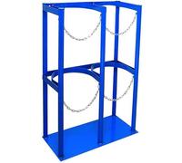 Grande supporto for bombole di ossigeno in metallo for installazione a terra, supporto for bombole di gas medicali(2 Bottles - 60cm (20 3/5"))