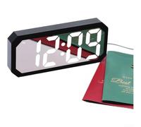 Grande sveglia a LED con calendario di visualizzazione della temperatura | Ampio schermo trasparente, mostra la data e l'ora, l'angolo di facile lettura, uso in camera da letto e ufficio