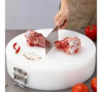 Grande Tagliere Rotondo in Plastica - Tagliere Spesso per Cucina con Manico, ideale per cucine domestiche, fruttivendoli e hotel(18.89in,2.75)