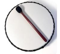 Grande tamburo sciamanico vegano da 40 cm con battitore in legno, strumento a percussione con suono profondo risonante
