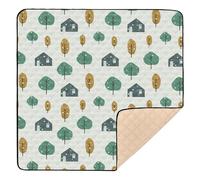 Grande tappetino antiscivolo per bambini e attività per pavimento, lavabile, imbottito, per bambini, 50 x 50 cm, inverno (6)
