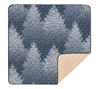 Grande tappetino da gioco antiscivolo per bambini per interni ed esterni, leggero, per bambini, 50 x 50 cm, abete in inverno