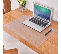 Grande tappetino da scrivania satinato, antiriflesso e resistente al calore, 80 x 50 cm, tappetino trasparente per scrivere, bordo rotondo, impermeabile, personalizzabile
