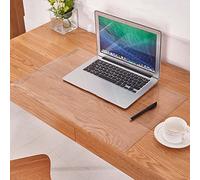 Grande tappetino da scrivania satinato, antiriflesso e resistente al calore, 80 x 50 cm, tappetino trasparente per scrivere, bordo rotondo, impermeabile, personalizzabile