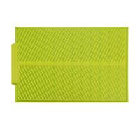 Grande tappetino di drenaggio in silicone, piatti da cucina rettangolari da appoggio Pad per asciugatura Tappetino per lavandino Lavabile in lavastoviglie Antiscivolo resistente al calore(verde)