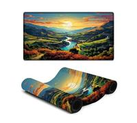 Grande tappetino per mouse con illustrazione a colori della valle del Douro, tastiera per computer, superficie liscia, alta precisione, movimento rapido, antigraffio, base antiscivolo, 40 x 75 cm