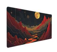 Grande tappetino per mouse da gaming, stampa astratta con valle della luna rossa, tappetino antiscivolo per tastiera e mouse da scrivania, tappetino per mouse per ufficio e accessori per la casa, 40 x