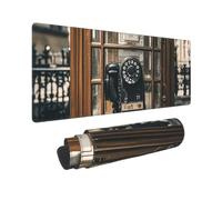Grande tappetino per mouse da gioco, 30,5 x 80 cm, esteso, XXL, con bordi cuciti, antiscivolo, lungo, per scrivania, Inghilterra, Regno Unito, retrò, Londra, per tastiera, casa, ufficio, gioco e