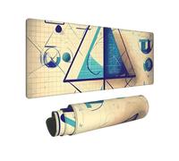 Grande tappetino per mouse da gioco, 30,5 x 80 cm, esteso XXL tappetino per mouse con bordi cuciti, antiscivolo, lungo tappetino da scrivania per matematica, geometria, calcolo, tappetino da scrivania