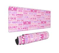 Grande tappetino per mouse da gioco, 30,5 x 80 cm, tappetino antiscivolo per scrivania, tappetino per mouse con scritta "Best Mom Ever", per ufficio, casa, scrivania