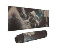 Grande tappetino per mouse da gioco, 30,5 x 80 cm, tappetino per tastiera del computer, tappetino antiscivolo opaco per scrivania, tappetino per mouse astronauta orso polare ruggito per ufficio e casa