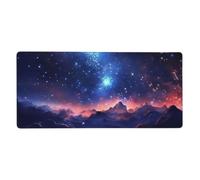 Grande tappetino per mouse da gioco, 40,6 x 90,2 cm, antiscivolo, esteso, XXL, tappetino per scrivania lungo con bordi cuciti, per tastiera, casa, ufficio, gioco, lavoro, Galaxy Night Big Desk Pad