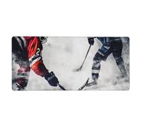 Grande tappetino per mouse da gioco, 40,6 x 90,2 cm, antiscivolo, esteso, XXL, tappetino per scrivania lungo con bordi cuciti, per tastiera, casa, ufficio, gioco, lavoro, hockey su ghiaccio, arte