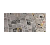 Grande tappetino per mouse da gioco, 80 x 40 cm, tappetino per scrivania con giornali, tappetino per mouse XXL, bordo cucito, antiscivolo, tappetino per tastiera estesa tappetino per mouse