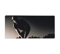 Grande tappetino per mouse da gioco, antiscivolo, esteso, XXL, tappetino da scrivania lungo con bordi cuciti per tastiera, casa, ufficio, gioco, lavoro, golf, fitness, grande tappetino da scrivania