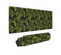 Grande tappetino per mouse da gioco, con foglie di palma tropicale e foglia di felce, tappetino antiscivolo per scrivania, tappetino per mouse per ufficio e casa, accessori da scrivania, 30,5 x 79,5