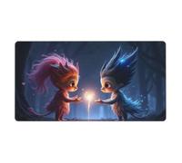 Grande tappetino per mouse da gioco, con stampa di creature blu magiche, tappetino antiscivolo per tastiera e mouse da scrivania, tappetino per mouse per ufficio e casa, accessori per la casa, 40,6 x