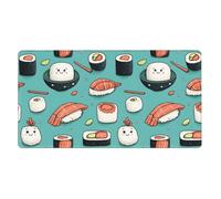 Grande tappetino per mouse da gioco, con stampa di sushi onigiri, tappetino antiscivolo per tastiera e mouse da scrivania, tappetino per mouse per ufficio e casa, accessori per la casa, 40,6 x 74,6 cm
