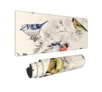 Grande tappetino per mouse da gioco, con uccellini, tappetino da scrivania, antiscivolo, opaco, tappetino per mouse per ufficio, casa, scrivania, accessori da scrivania, 30,5 x 79,5 cm