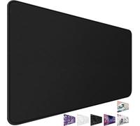 Grande tappetino per mouse da gioco esteso con bordi cuciti, 80 x 39,9 cm, grande tappetino per tastiera, protezione da scrivania con base in gomma antiscivolo impermeabile per computer, laptop,