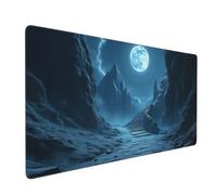 Grande tappetino per mouse da gioco, magico ed elegante, con stampa di percorso lunare, tappetino antiscivolo per tastiera e mouse da scrivania, tappetino per mouse per ufficio e casa, accessori per