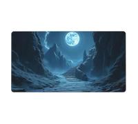 Grande tappetino per mouse da gioco, magico ed elegante, con stampa di percorso lunare, tappetino antiscivolo per tastiera e mouse da scrivania, tappetino per mouse per ufficio e casa, accessori per