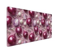 Grande tappetino per mouse da gioco, realistica stampa cipolla, tappetino antiscivolo per tastiera e mouse da scrivania, tappetino per mouse per ufficio e casa, accessori per la casa, 40,6 x 89,6 cm