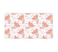 Grande tappetino per mouse da gioco, tappetino per tastiera, tappetino da scrivania, tappetino antiscivolo opaco per scrivania, Kawaii Axolotl, simpatico tappetino per mouse per ufficio e casa