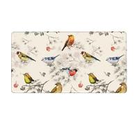 Grande tappetino per mouse da gioco, tappetino per tastiera, tappetino da scrivania, tappetino antiscivolo opaco per scrivania, tappetino per mouse con uccellini per ufficio e casa, accessori da