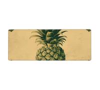 Grande tappetino per mouse da gioco, XL, 80 x 30 cm, vintage benvenuto ananas tappetino da scrivania per tastiera e mouse, tappetino lavabile con base antiscivolo, tappetino per mouse impermeabile per