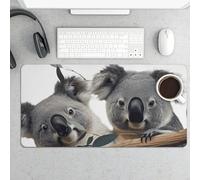 Grande tappetino per mouse, divertente tappetino da scrivania con koala, impermeabile, per tastiera e mouse, base in gomma antiscivolo, tappetino da scrivania, tappetino per mouse da gioco, per