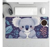 Grande tappetino per mouse, grazioso tappetino da scrivania con koala, impermeabile, per tastiera e mouse, base in gomma antiscivolo, tappetino da scrivania, tappetino per mouse da gioco, per ufficio