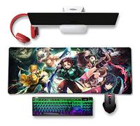 Grande tappetino per mouse per Demon Slayer, base in gomma antiscivolo, tappetino per mouse da gioco anime per computer, Kimetsu No Yaiba, 30 x 80 cm, tappetino per mouse lungo per casa e ufficio