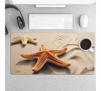 Grande tappetino per mouse, tappetino da scrivania con paesaggio di spiaggia, impermeabile, tappetino da scrivania per tastiera e mouse, base in gomma antiscivolo, tappetino per mouse da gioco, per