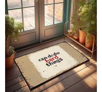 Grande tappetino per porta d'ingresso all'aperto può fare: abbracciare cose difficili con coraggio zerbino per porta d'ingresso tappetino per esterni casa tappetini per porta d'ingresso (40 x 60 cm)