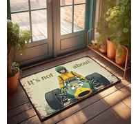 Grande tappetino per porta d'ingresso, per esterni, con scritta in lingua inglese "The Strength Behind Every Race Car Driver" (50 x 80 cm)