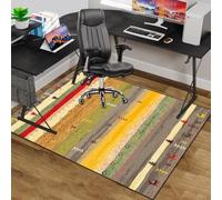 Grande tappetino per sedia da ufficio non slip per pavimenti per moquette e legno duro-Protettore da gioco per sedie da gioco e scrivania, rettangolo 150 x 180 cm e tappetino per impieghi pesanti per