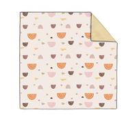 Grande tappetino per sedia per l'alimentazione del bambino, 130 x 130 cm, con motivo unico, retro antiscivolo in silicone per una facile pulizia, tappetino per doccia e protezione dagli schizzi