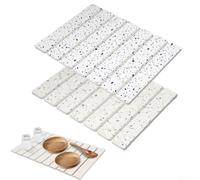 Grande tappetino scolapiatti in pietra per bancone della cucina, tappetino scolapiatti pieghevole assorbente in diatomacea, per piatti, bottiglie, tazze, adatto a qualsiasi piano di lavoro, 40 x 30 cm