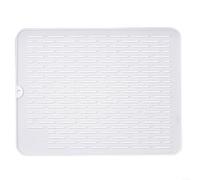 Grande tappetino scolapiatti in silicone, 40 x 30 cm, antiscivolo, resistente al calore, per lavello e piano di lavoro della cucina, facile da pulire e salvaspazio, pieghevole, come ripiano per