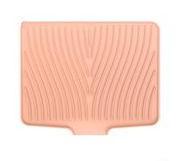Grande tappetino scolapiatti in silicone per lavello da cucina, con design inclinato, sistema di filtraggio dell'acqua, antiscivolo, resistente al calore, per proteggere il piano di lavoro (40 x 33-5)