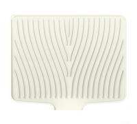 Grande tappetino scolapiatti in silicone per lavello da cucina, con design inclinato, sistema di filtraggio dell'acqua, antiscivolo, resistente al calore, per proteggere il piano di lavoro (40 x 33-3)
