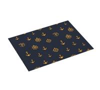 Grande tappetino scolapiatti per bancone della cucina, 45,7 x 61,7 cm, con stampa a forma di ancora, in microfibra, assorbente, tappetino antiscivolo per scolapiatti con anello per appendere