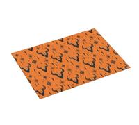 Grande tappetino scolapiatti per bancone della cucina, 45,7 x 61 cm, arancione con stampa di testa di pecora e teschio, tappetino assorbente in microfibra per bancone della cucina, tappetino