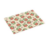Grande tappetino scolapiatti per bancone della cucina, 45,7 x 61 cm, assorbente, a forma di rana, con fragola, tappetino per scolapiatti in microfibra con anello per appendere