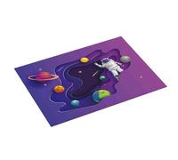 Grande tappetino scolapiatti per bancone della cucina, 45,7 x 61 cm, assorbente astronauta in missione nello spazio, tappetino per scolapiatti in microfibra con anello per appendere