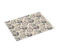 Grande tappetino scolapiatti per bancone della cucina, 45,7 x 61 cm, assorbente bussola e montagne in ruote di bicicletta, tappetino per scolapiatti in microfibra con anello per appendere