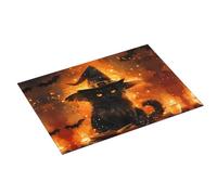 Grande tappetino scolapiatti per bancone della cucina, 45,7 x 61 cm, assorbente, cappello da strega di Halloween, tappetino per scolapiatti in microfibra con anello per appendere