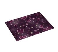 Grande tappetino scolapiatti per bancone della cucina, 45,7 x 61 cm, assorbente, con fiocchi di neve e cuori, tappetino in microfibra con anello per appendere