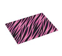Grande tappetino scolapiatti per bancone della cucina, 45,7 x 61 cm, assorbente, con stampa zebrata rosa nera a righe, tappetino per scolapiatti in microfibra con anello per appendere
